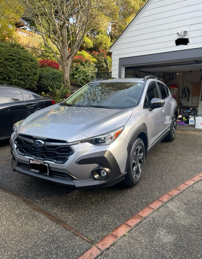 Exterior detail — wash and wax on a Subaru Crosstrek