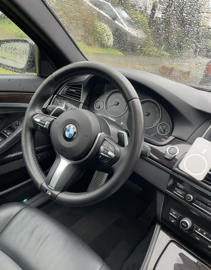 Interior detail — leather seats conditioned and restored